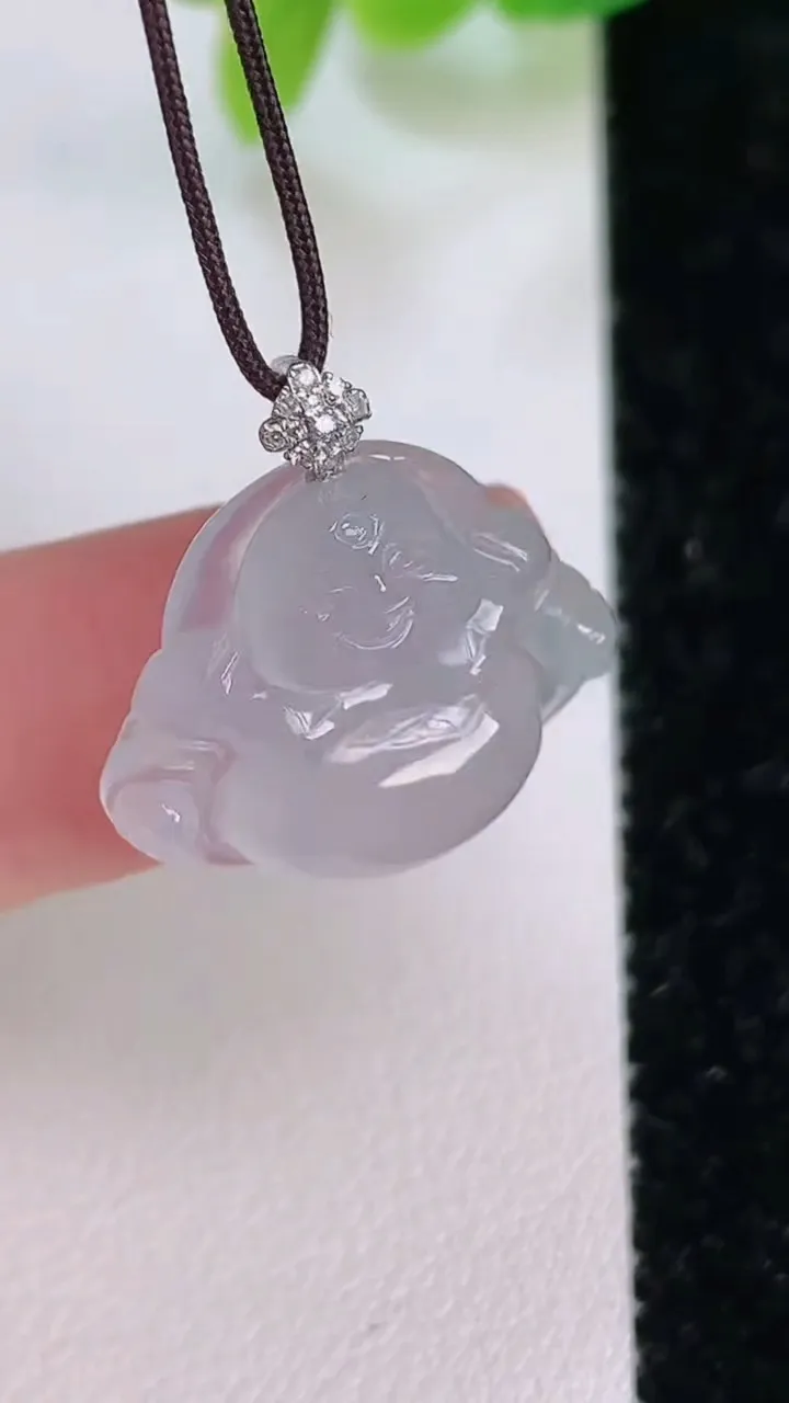 天然A货翡翠种佛公吊坠，尺寸17-20-6，重量:2.76g
7月10日