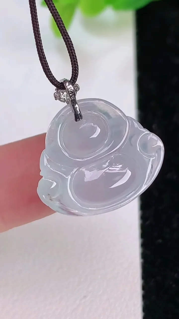 天然A货翡翠种佛公吊坠，尺寸17-20-6，重量:2.75g
7月10日