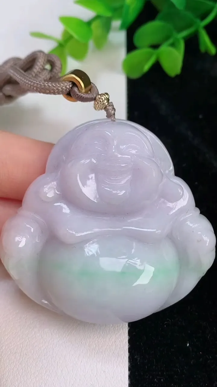 天然A货翡翠佛公吊坠，尺寸50.3-53-15，重:58.55g
7月10日