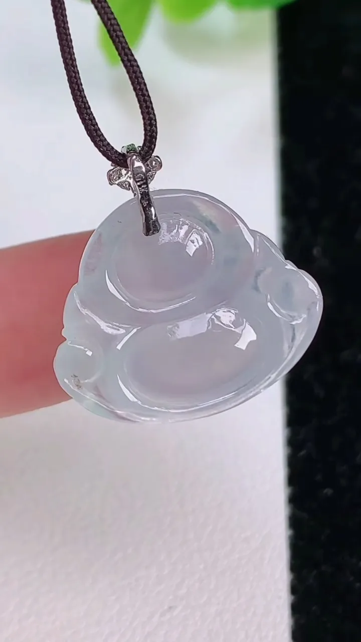 天然A货翡翠种佛公吊坠，尺寸17-20-6，重量:2.76g
7月10日