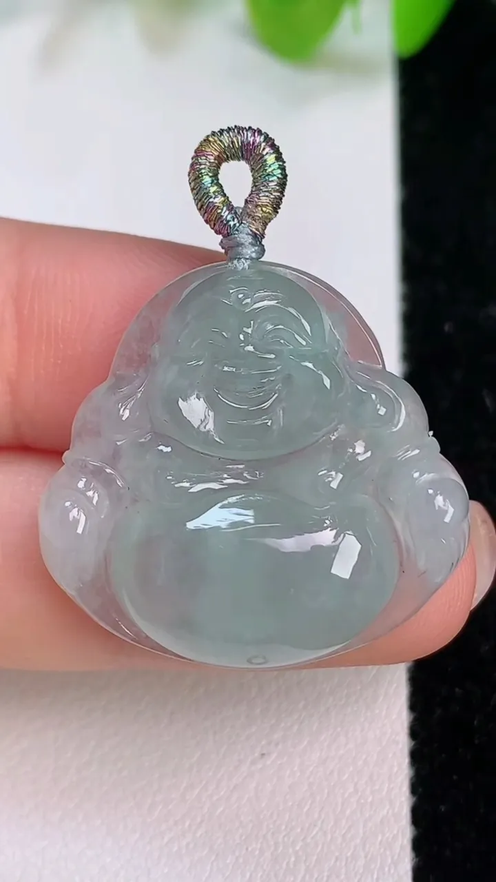 天然A货翡翠佛公吊坠，尺寸26-27.4-6，重量:6.37g
7月11日