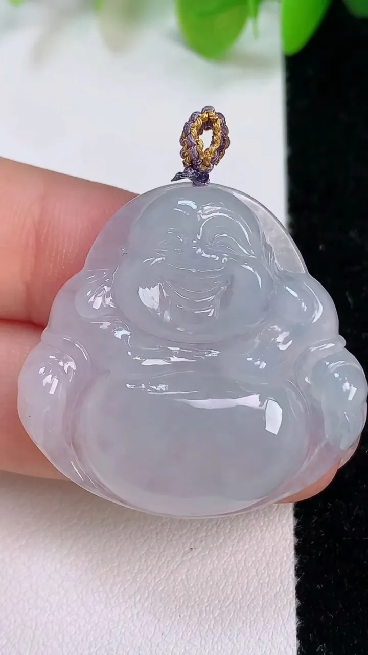 天然A货翡翠佛公吊坠，尺寸31.2-32.8-5.8，重量:9.65g
7月12日
