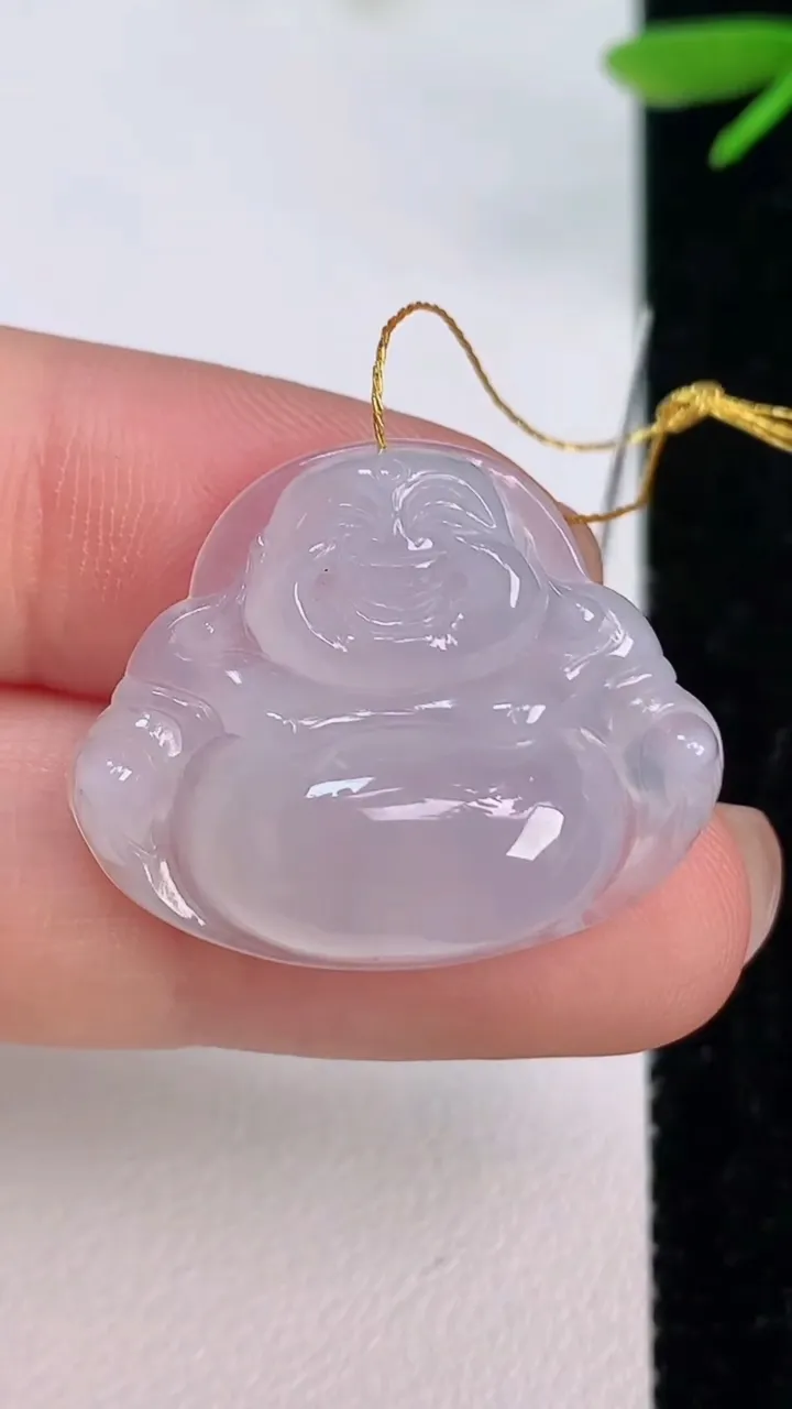 天然A货翡翠佛公吊坠，尺寸21.6-26.6-6，重量:4.91g
7月12日