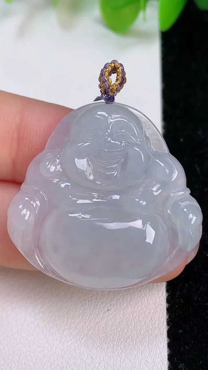 天然A货翡翠佛公吊坠，尺寸31.2-32.8-5.8，重量:9.65g
7月12日