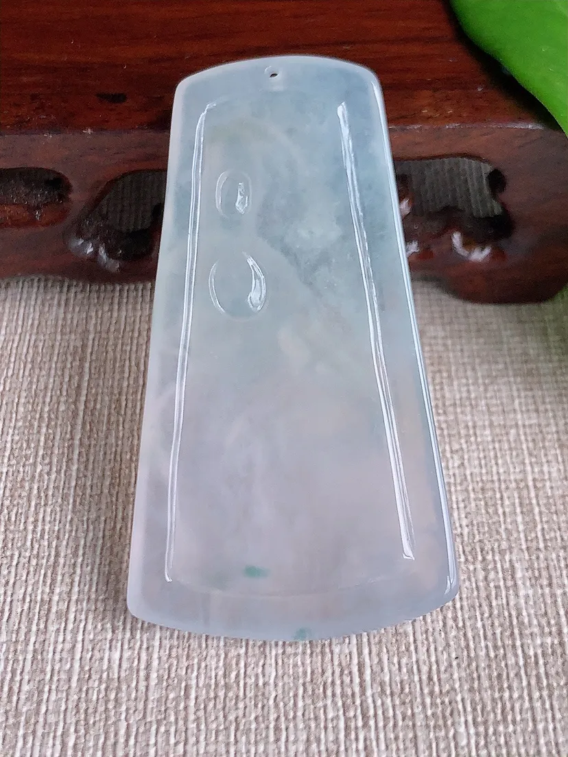 天然A货翡翠自在观音吊坠尺寸54.8×29.2×5.3m量18.00g 0711