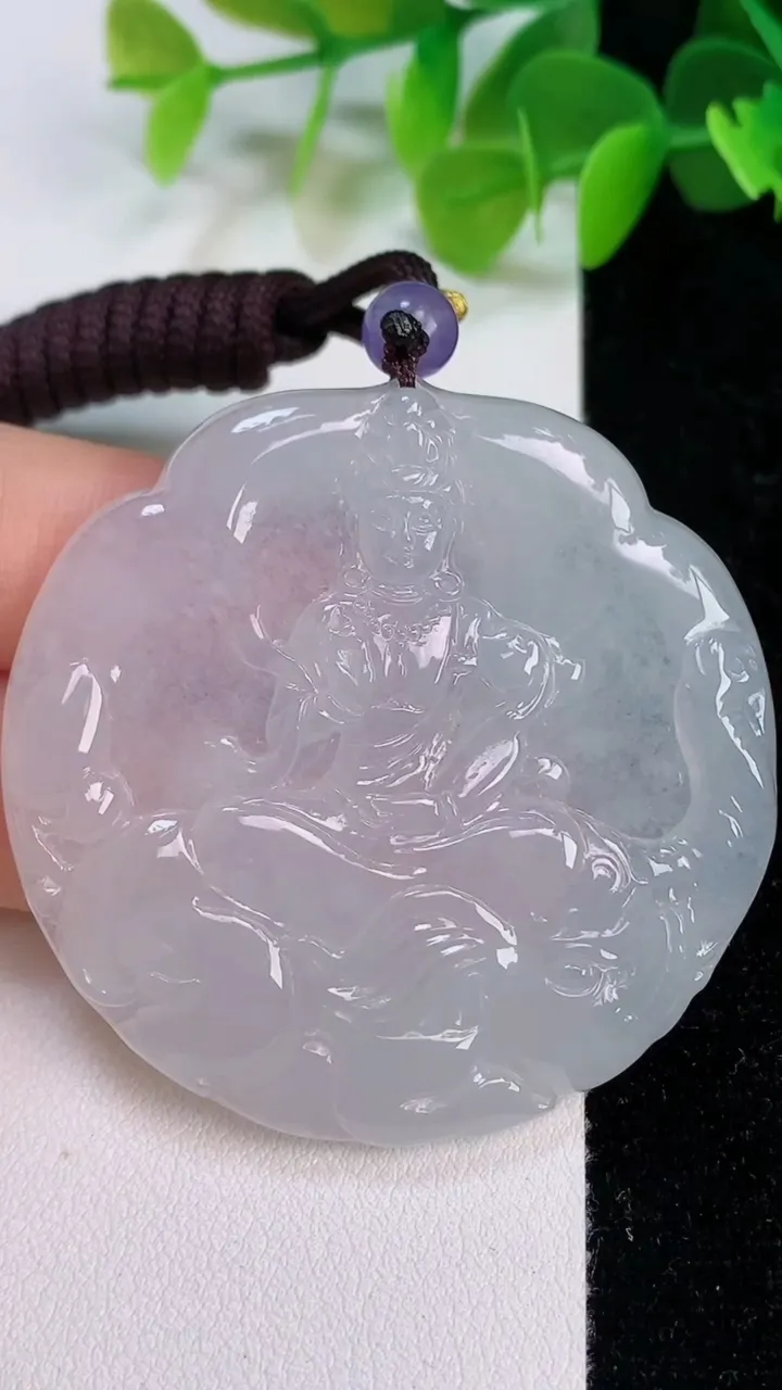 天然A货翡翠普贤菩萨吊坠，尺寸49.2-5，重量:27.92g
7月12日