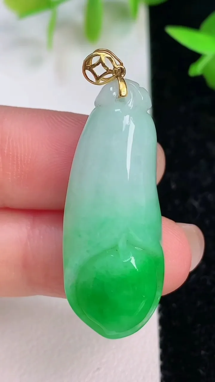 天然A货翡翠玉兰花吊坠，尺寸35-14.6-8.2，重量:7.29g
7月15日