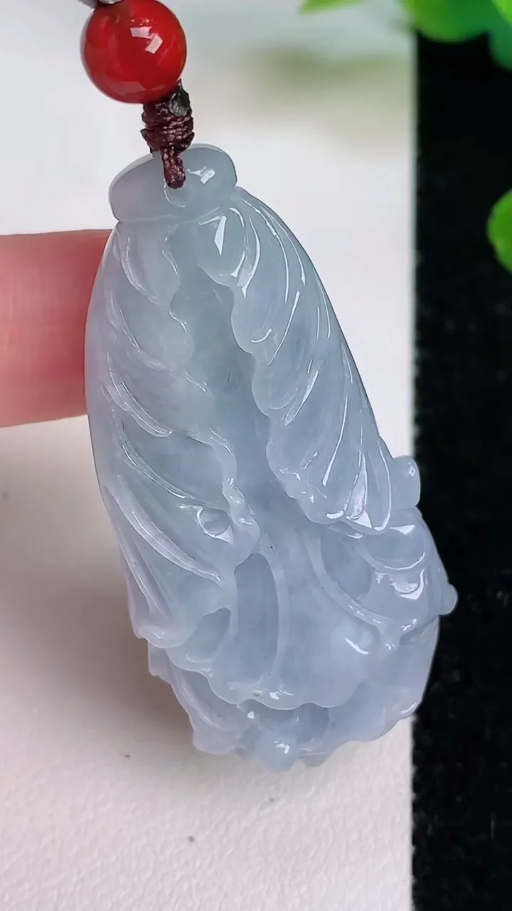 天然A货翡翠紫罗兰白菜吊坠，尺寸46.5-23.4-15，重:21.52g
7月17日