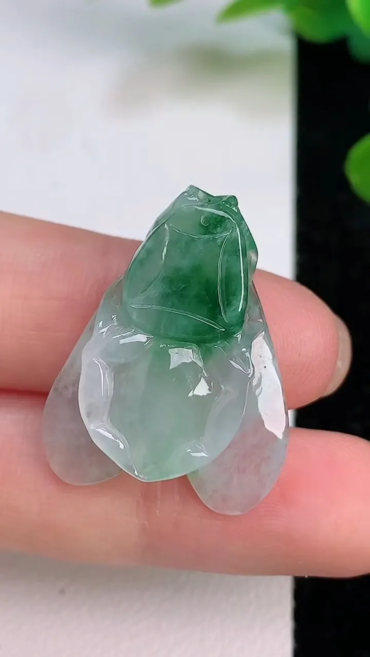 天然A货翡翠一鸣惊人吊坠，尺寸26.8-21.5-7.3，重量:6.10g
7月18日