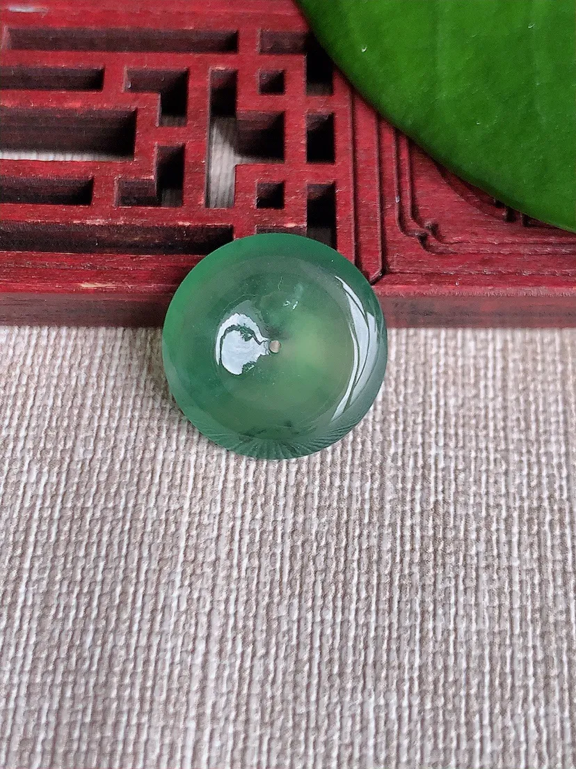 天然A货翡翠晴水平安扣吊坠尺寸18×4.3m量2.90g 0718