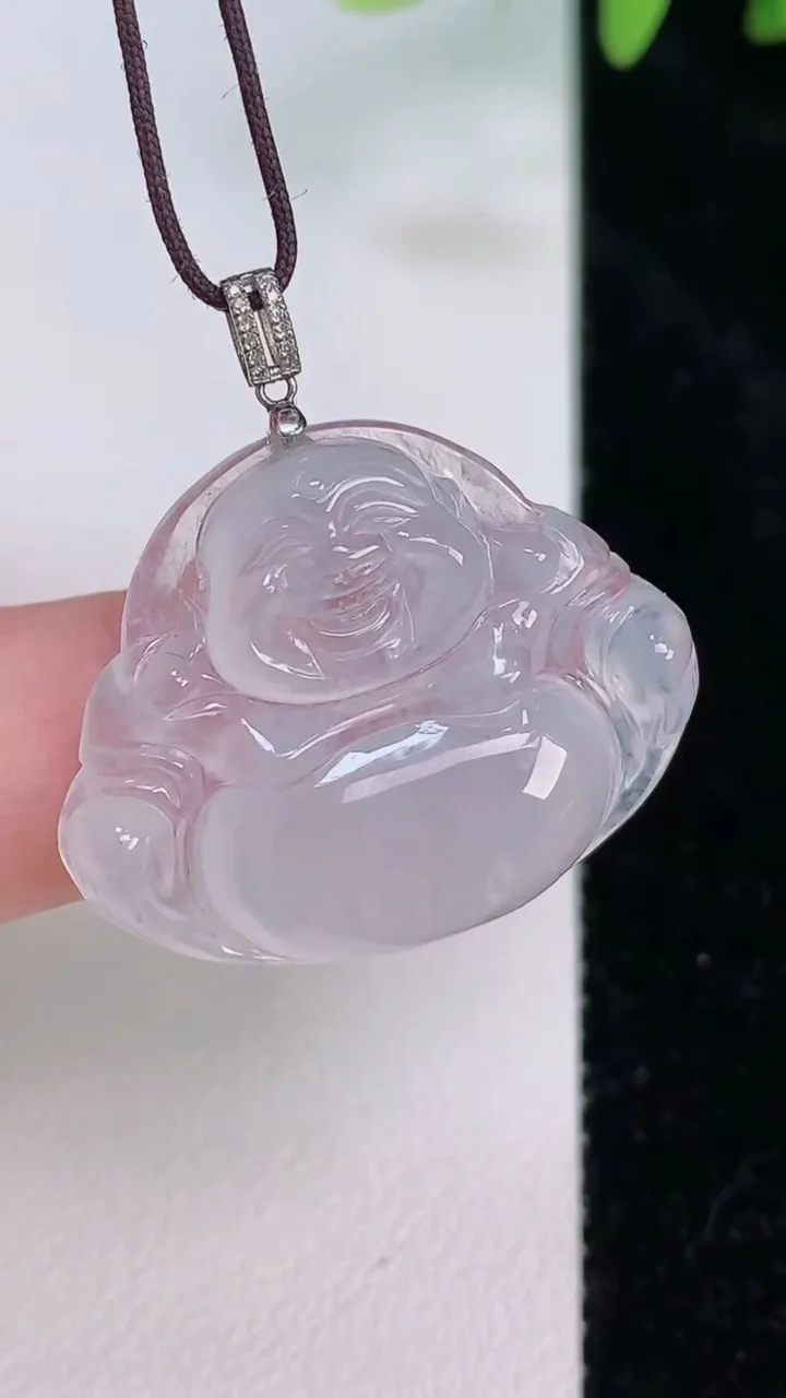 天然A货翡翠种佛公吊坠，尺寸23.4-28.6-6，重量:6.21g
7月20日