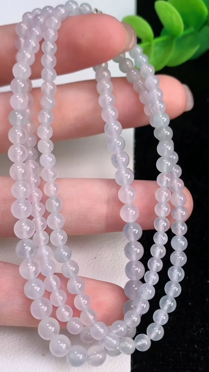 天然A货翡翠种圆珠项链，尺寸4.2-151颗，重量:20.06g7月25日
工厂直销收藏佳品,种好水