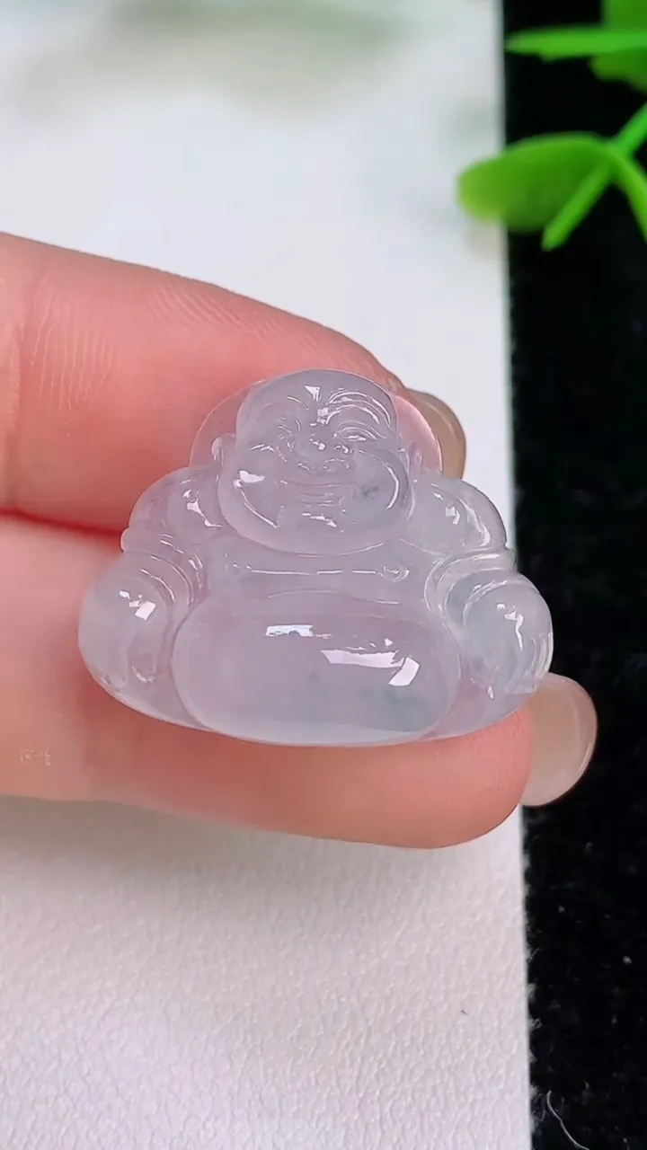 天然A货翡翠冰种飘花佛公镶嵌件，尺寸20-25.2-8.3，重量:6.10g
7月28日