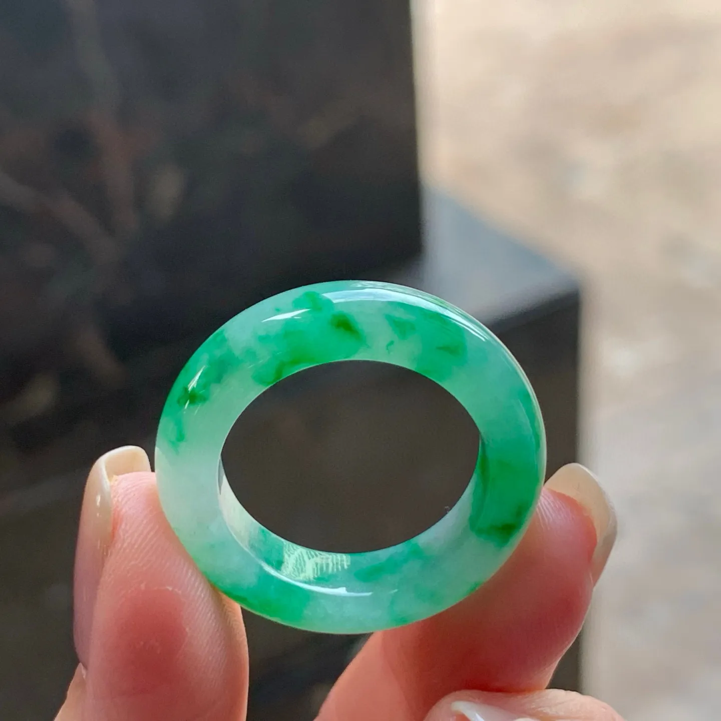 冰辣绿指环
种好水润