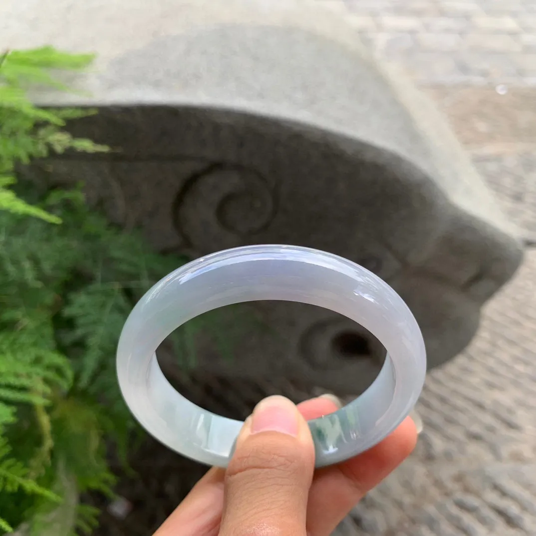 圈口55.2-12.8-7.7 【茄紫飘花正圈手镯】正圈55 56可戴