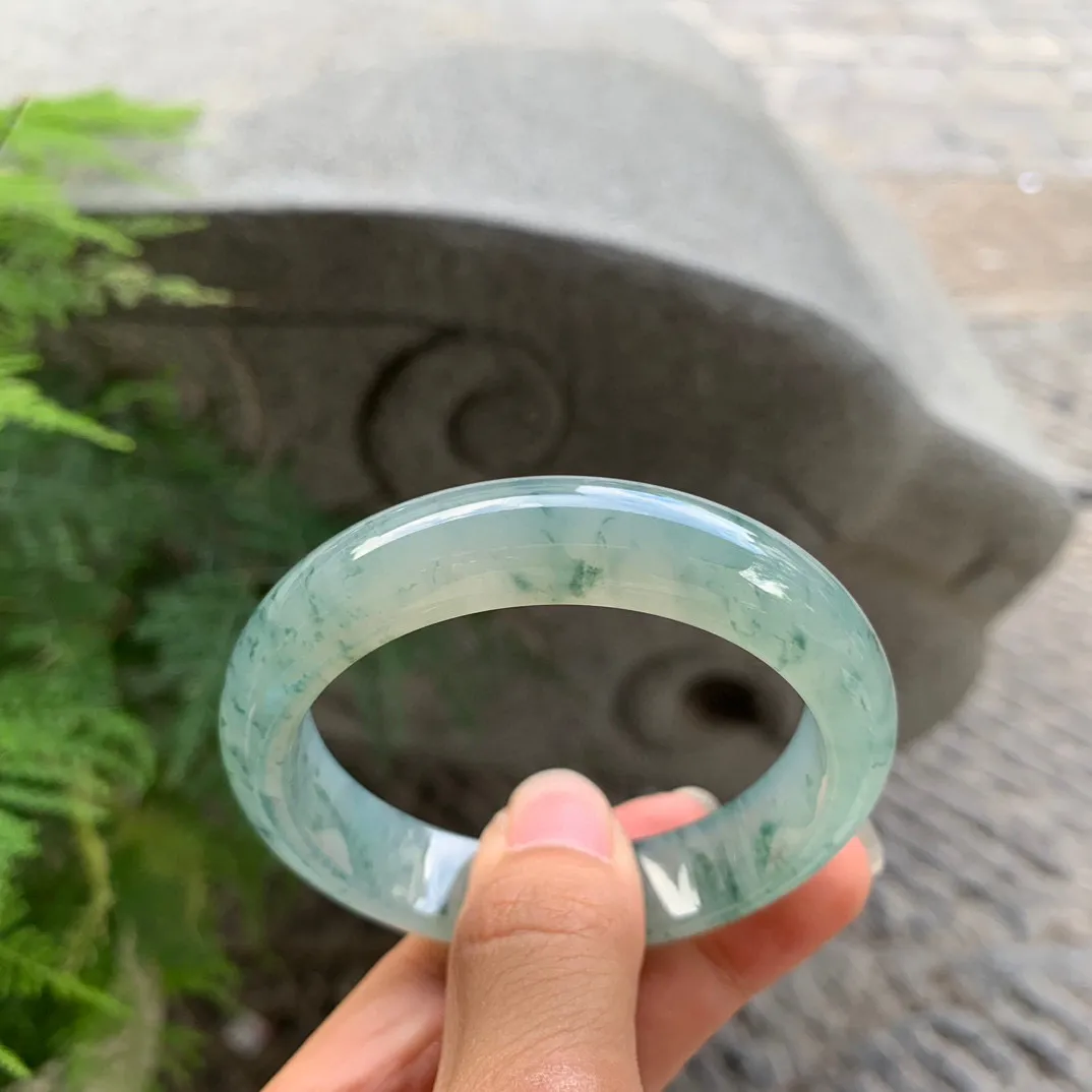 小圈口52.4-12.5-7.9 【冰飘花正圈手镯】正圈52 53可戴