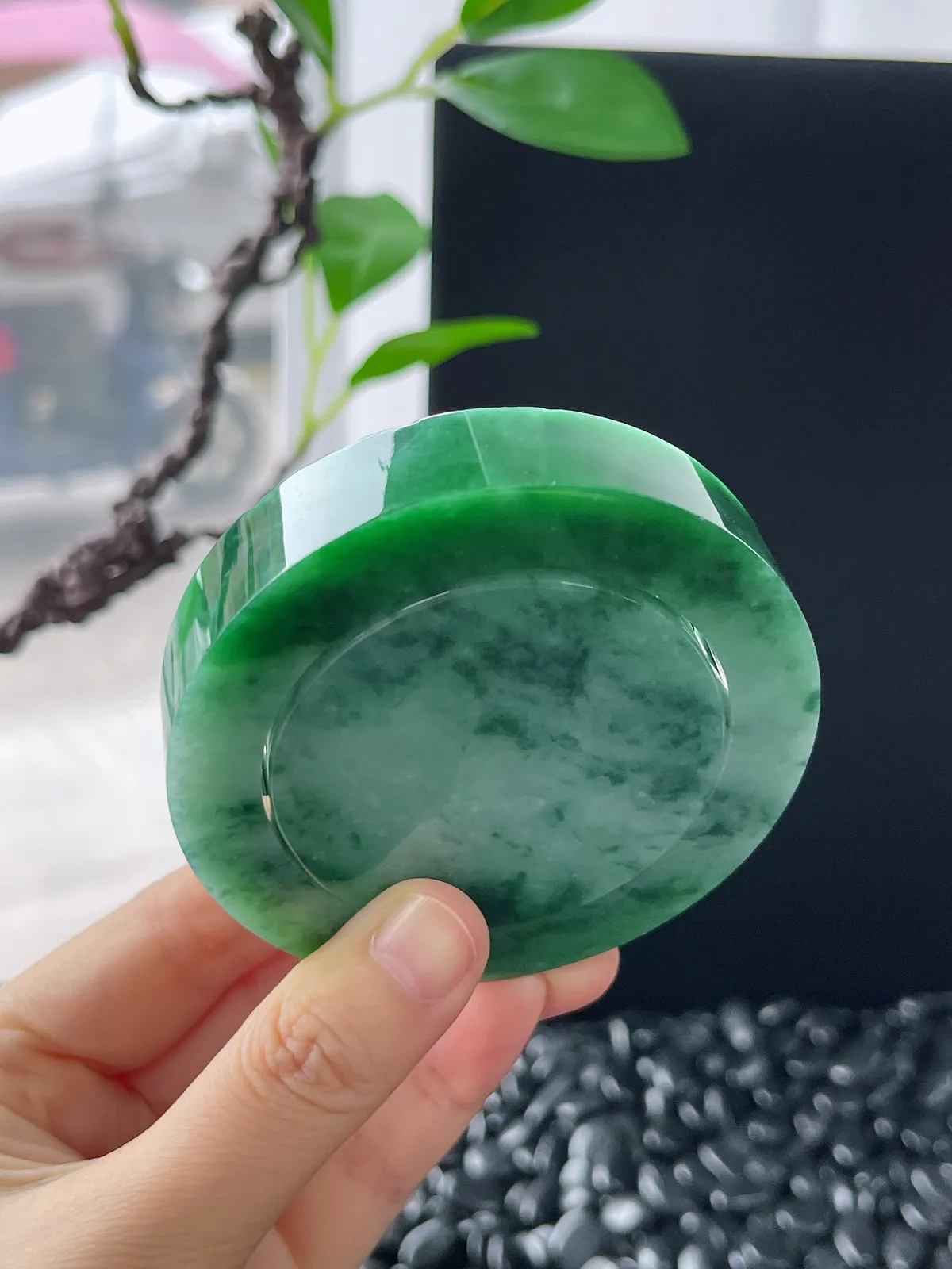 翡翠镯饼，⭕️正圈最大做55，圆条最大做51，最小做51.7