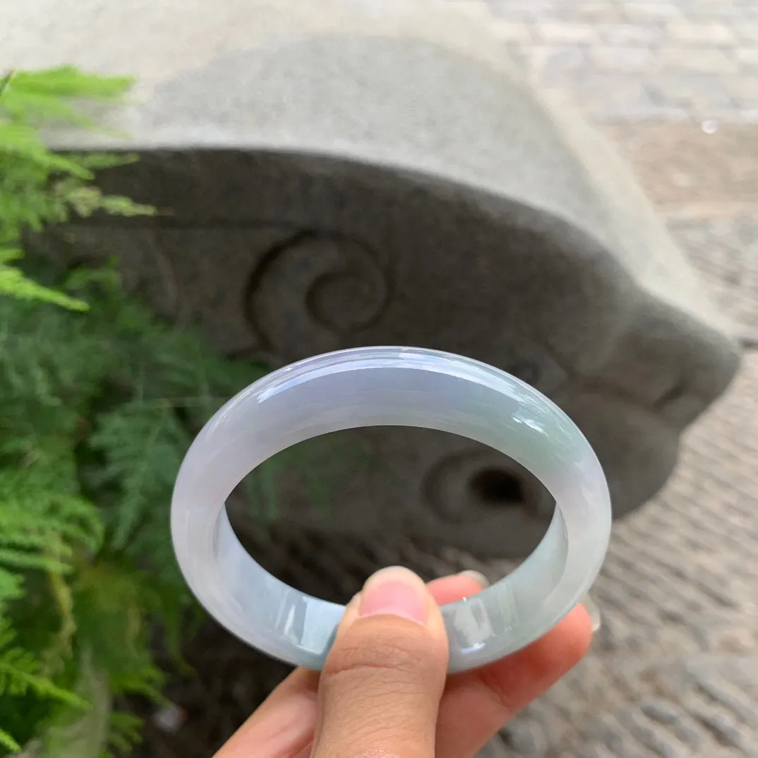 圈口55.2-12.8-7.7 【茄紫飘花正圈手镯】正圈55 56可戴