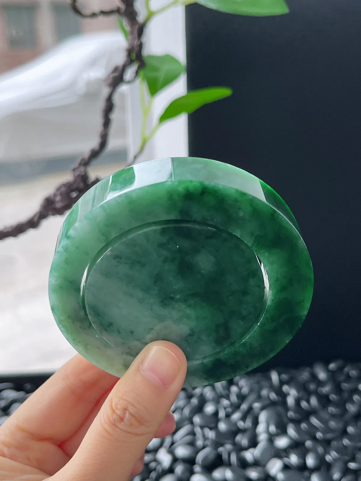 翡翠镯饼，⭕️正圈最大做57，圆条最大做53，最小做52.5