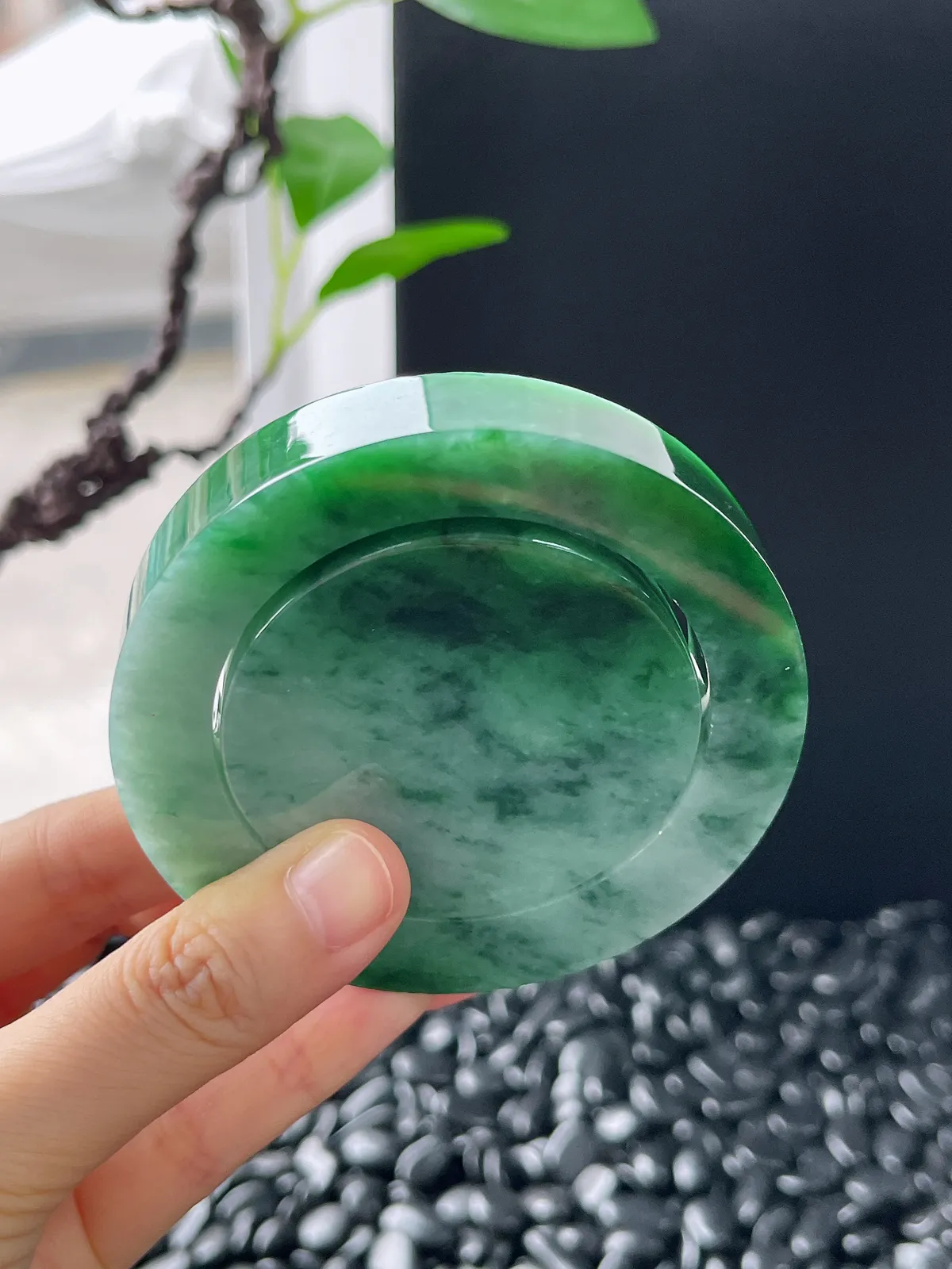 翡翠镯饼，⭕️正圈最大做57，圆条最大做53，最小做52.6
