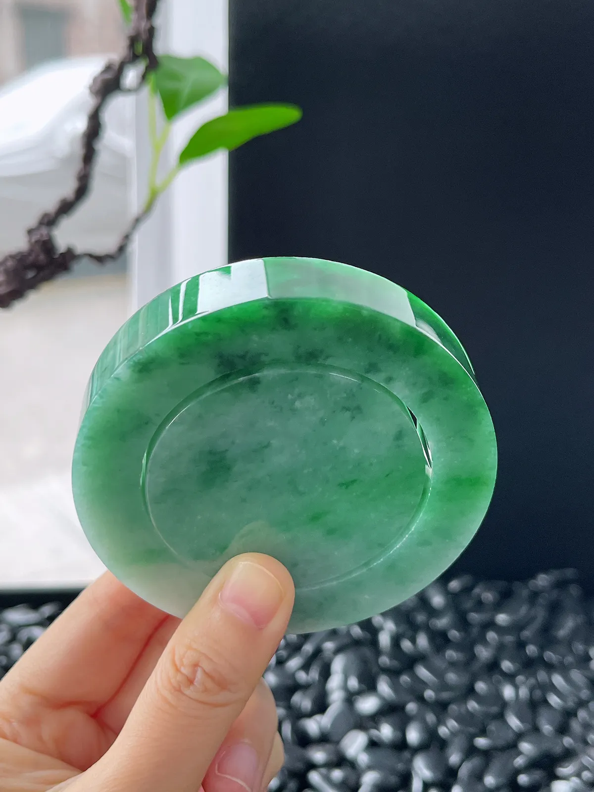 翡翠镯饼，⭕️正圈最大做57，圆条最大做53，最小做50.7