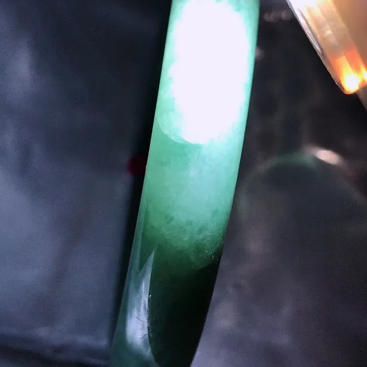 自然光56.8/10.9/11.5老坑精美冰润满绿胖圆条手镯翡翠玉镯美人镯