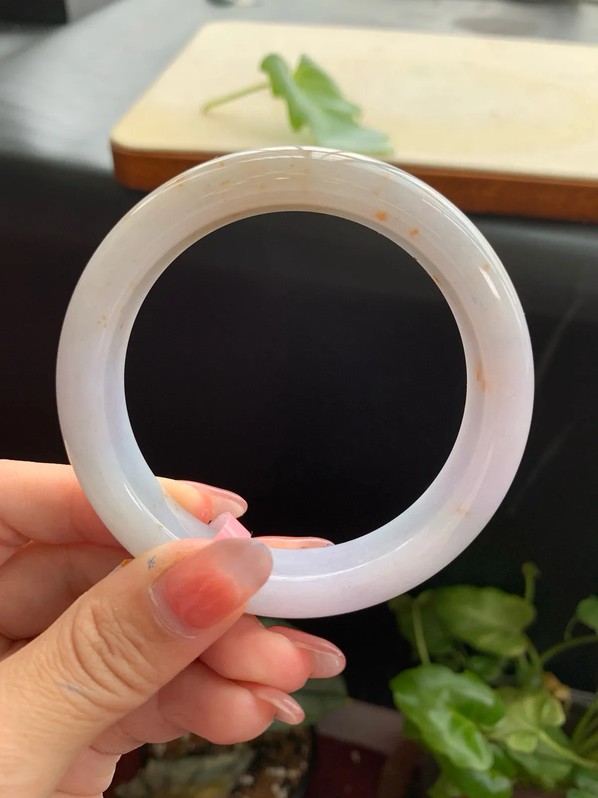 56.7-12.8-8.7，胶润桂花糕正圈，洒金在手，万事无忧，黄翡洒金招财宝，特色镯