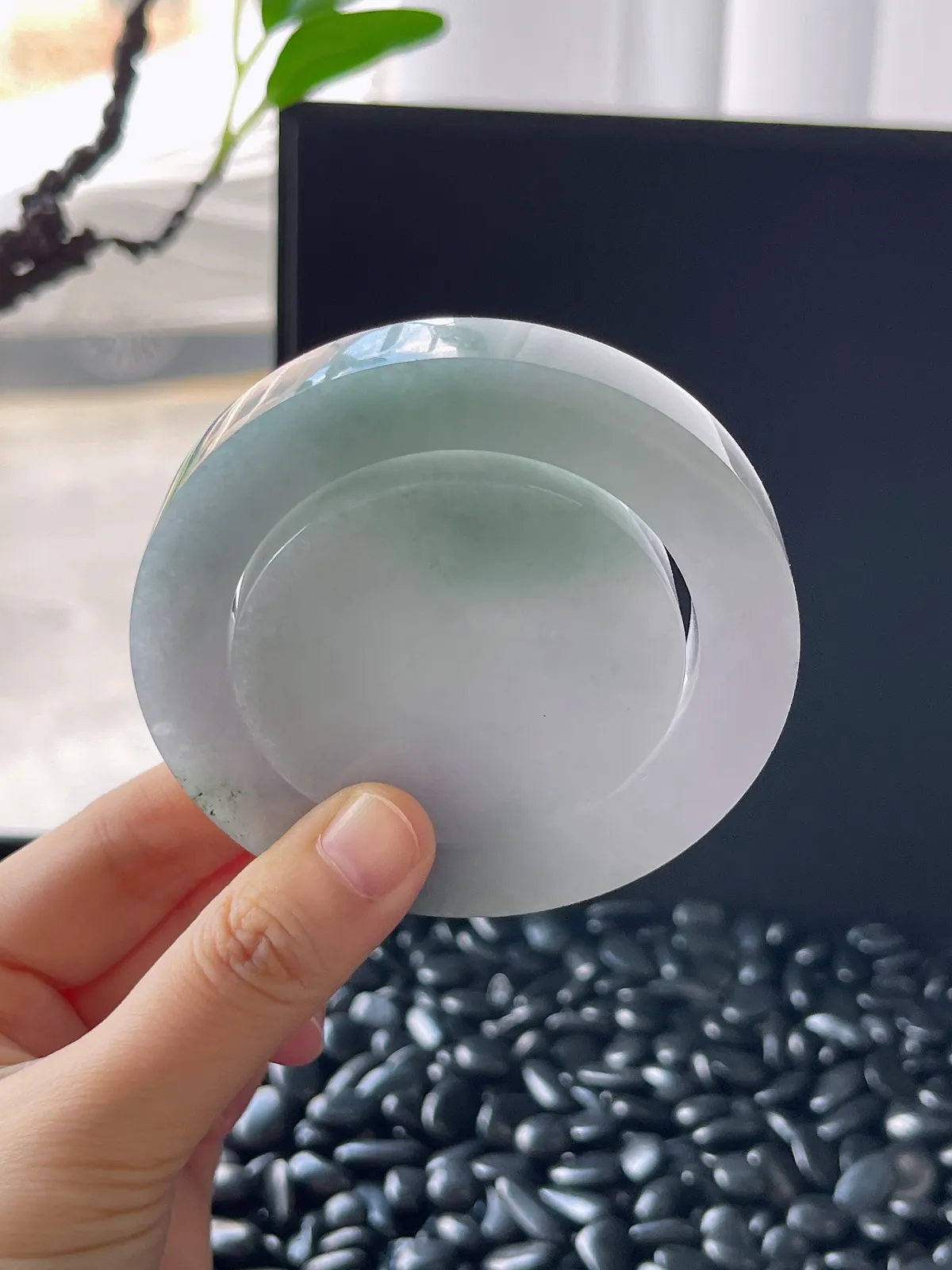 翡翠镯饼，⭕️正圈最大做58.5，圆条最大做54.5，最小做53