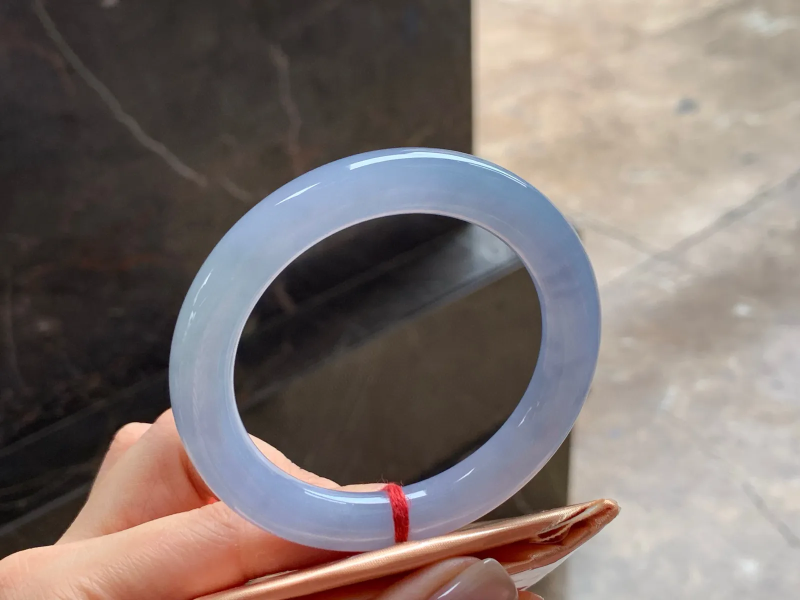 冰紫福镯
种好水润 54.2/9.7mm