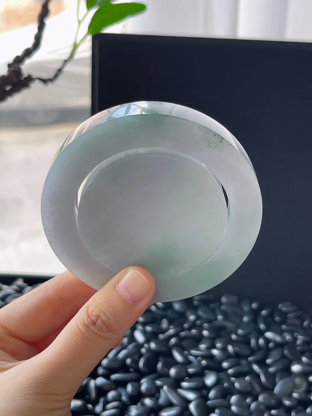 翡翠镯饼，⭕️正圈最大做58.5，圆条最大做54.5，最小做53
