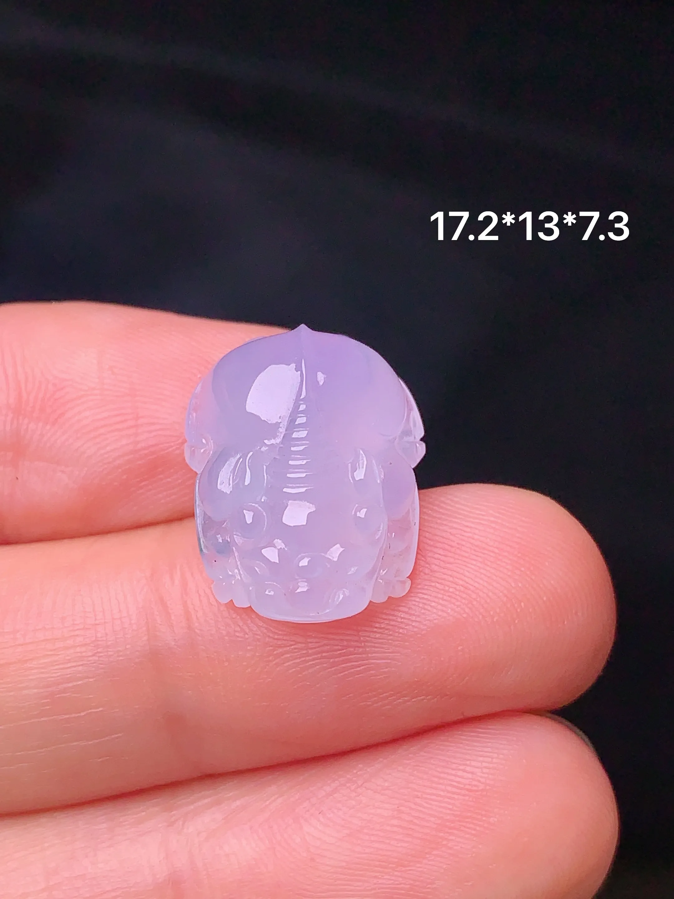 镶嵌款 紫罗兰貔貅吊坠 玉质细腻 色泽艳丽 整体尺寸17.2*13*7.3