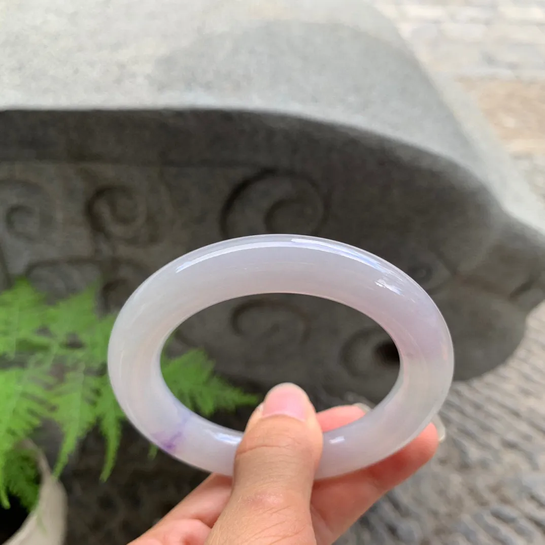 圈口 56-11.8【飘紫圆条手镯】圆条 56 57可戴