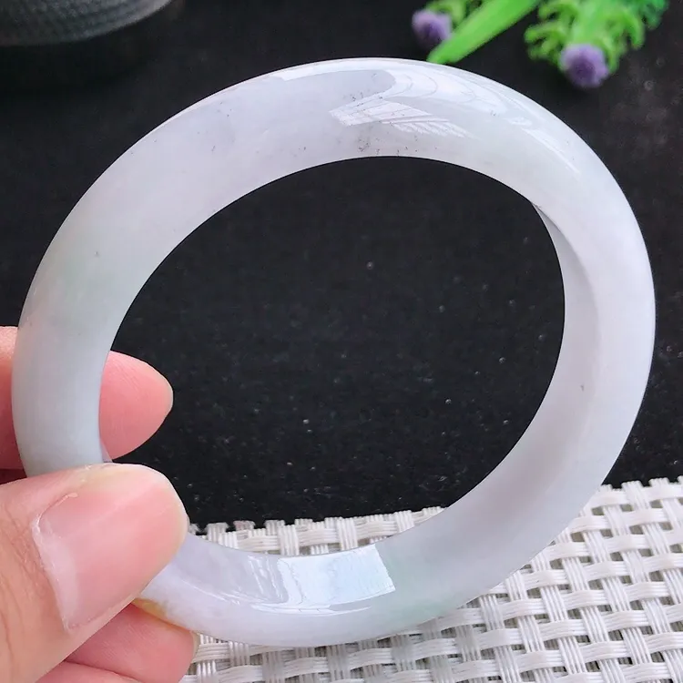 自然光58.5/12/8.8老坑冰胶水灵特色红翡手镯翡翠玉镯收藏美人镯