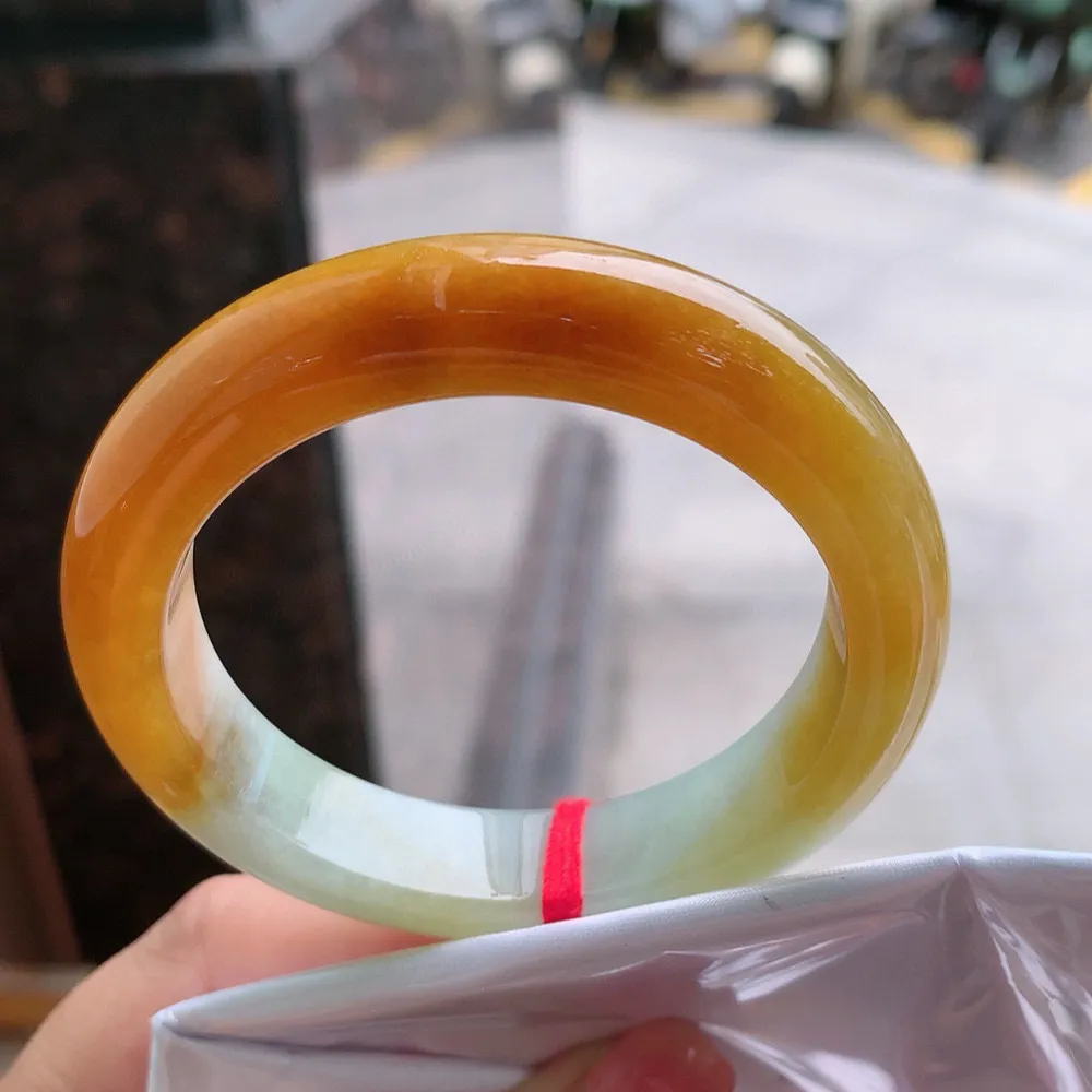 正圈一大节黄翡 无瑕 尺寸:52.3/11.5/8.7 超值