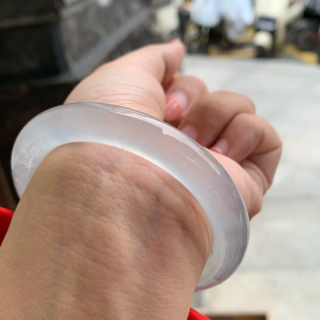 圆条玻璃种 无瑕 尺寸:52.9/9.6 起刚光 高品质