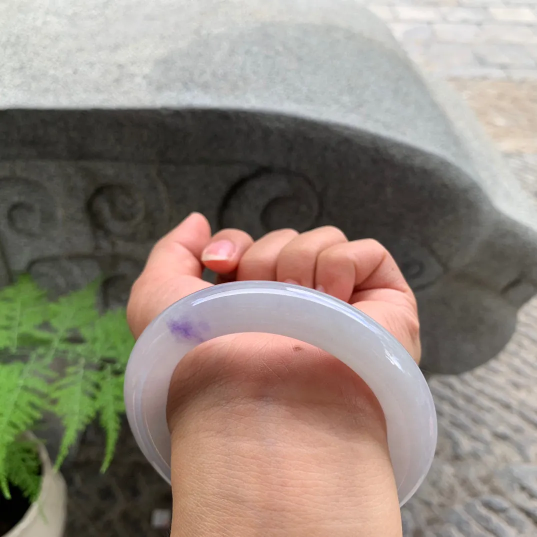 圈口 56-11.8【飘紫圆条手镯】圆条 56 57可戴