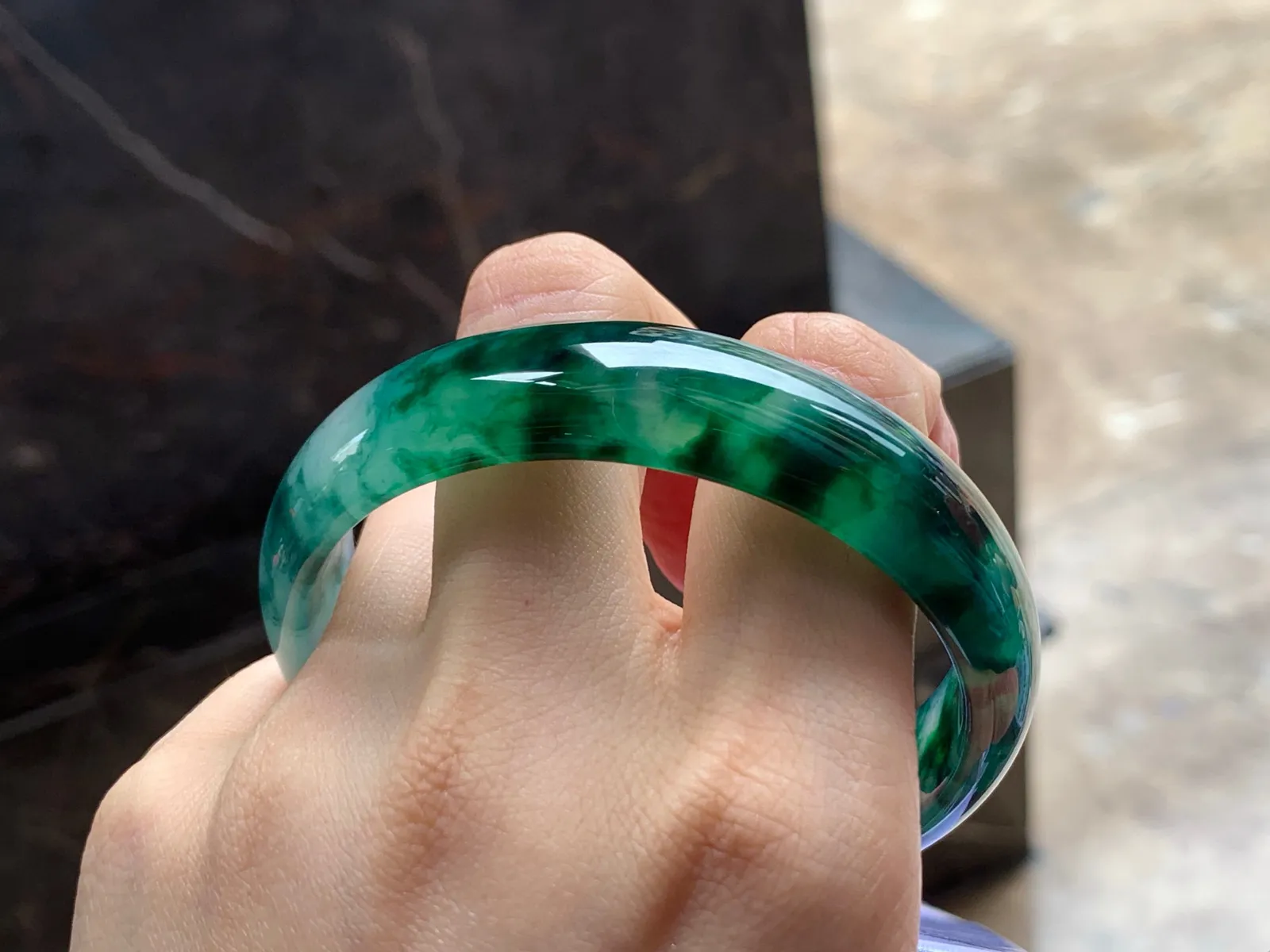 冰飘花手镯
种老58.7/14.5/7mm