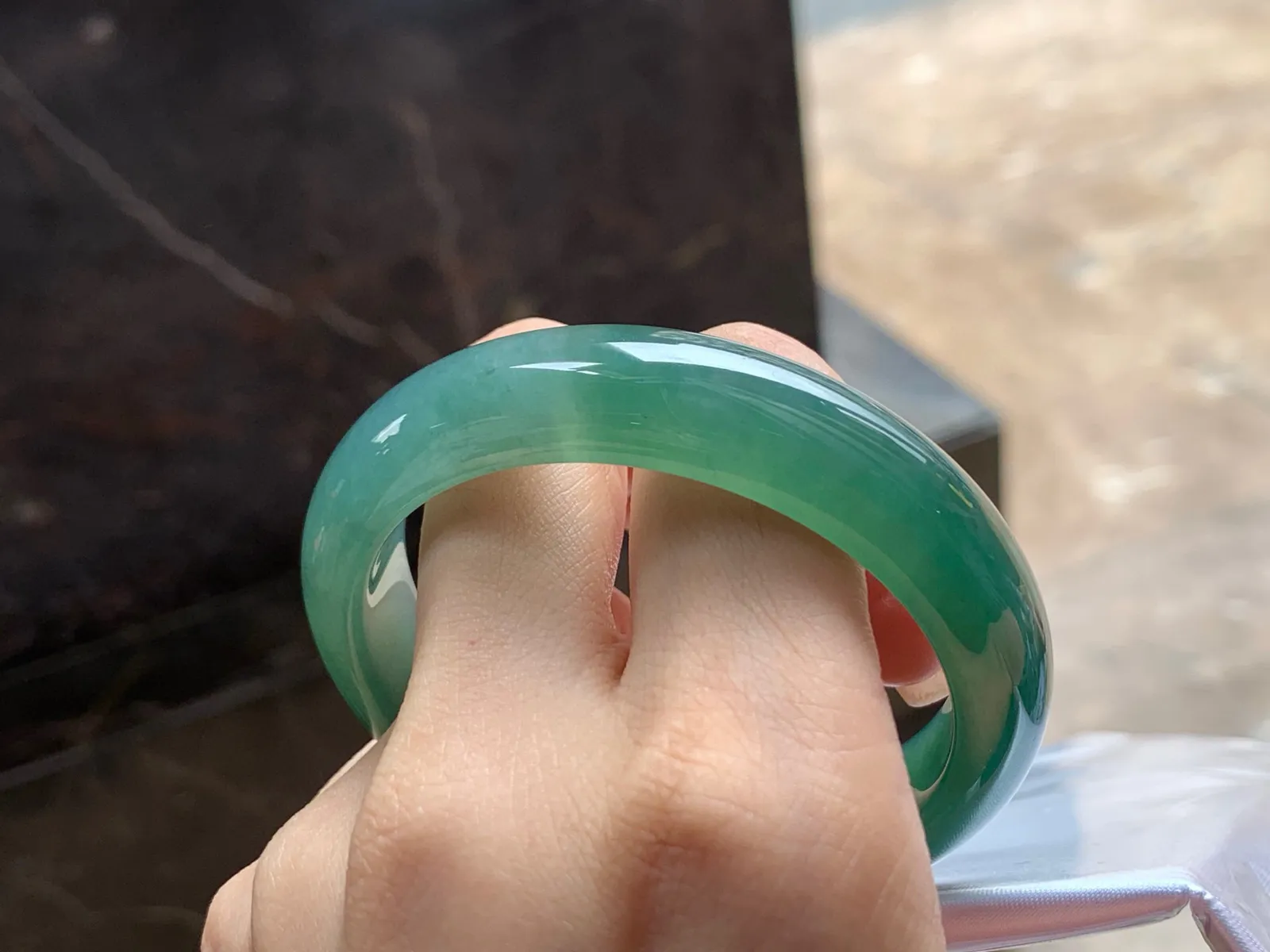 冰油青手镯
种老53.5/13/8mm