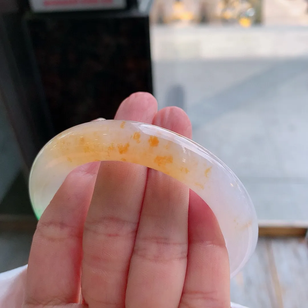 圆条高冰三彩福禄寿 一丝棉根不影响 尺寸:56.1/12 种色俱佳