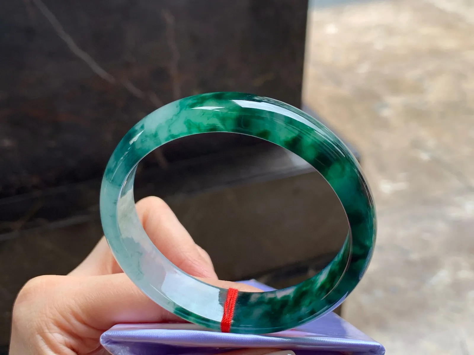 冰飘花手镯
种老58.7/14.5/7mm