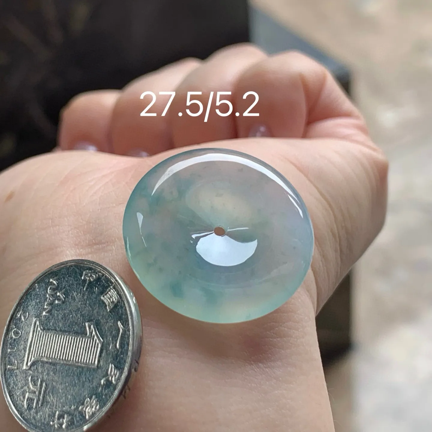 冰种飘花平安扣
清爽