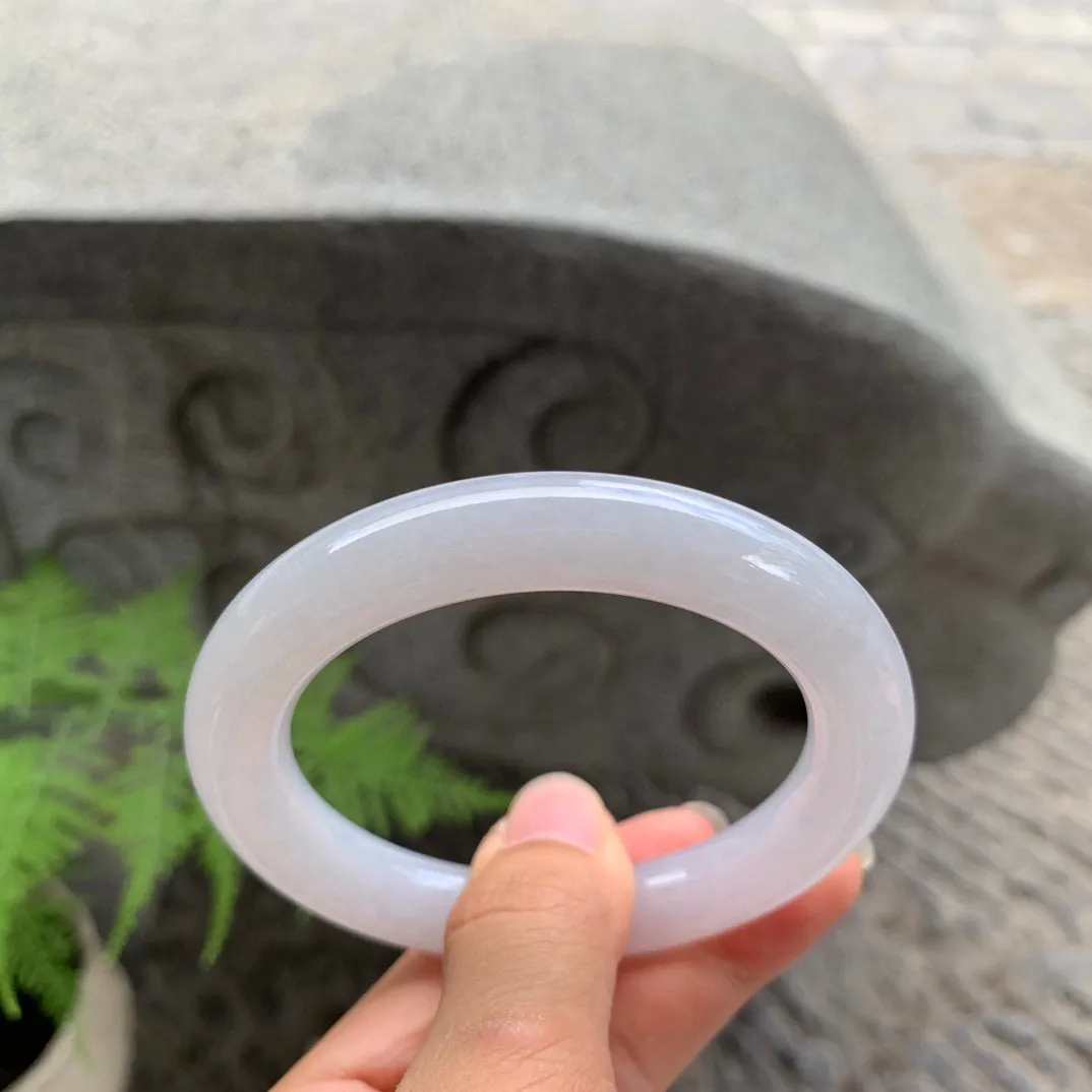 圈口55.5-10.6 【冰粉圆条手镯】 圆条55 56可戴