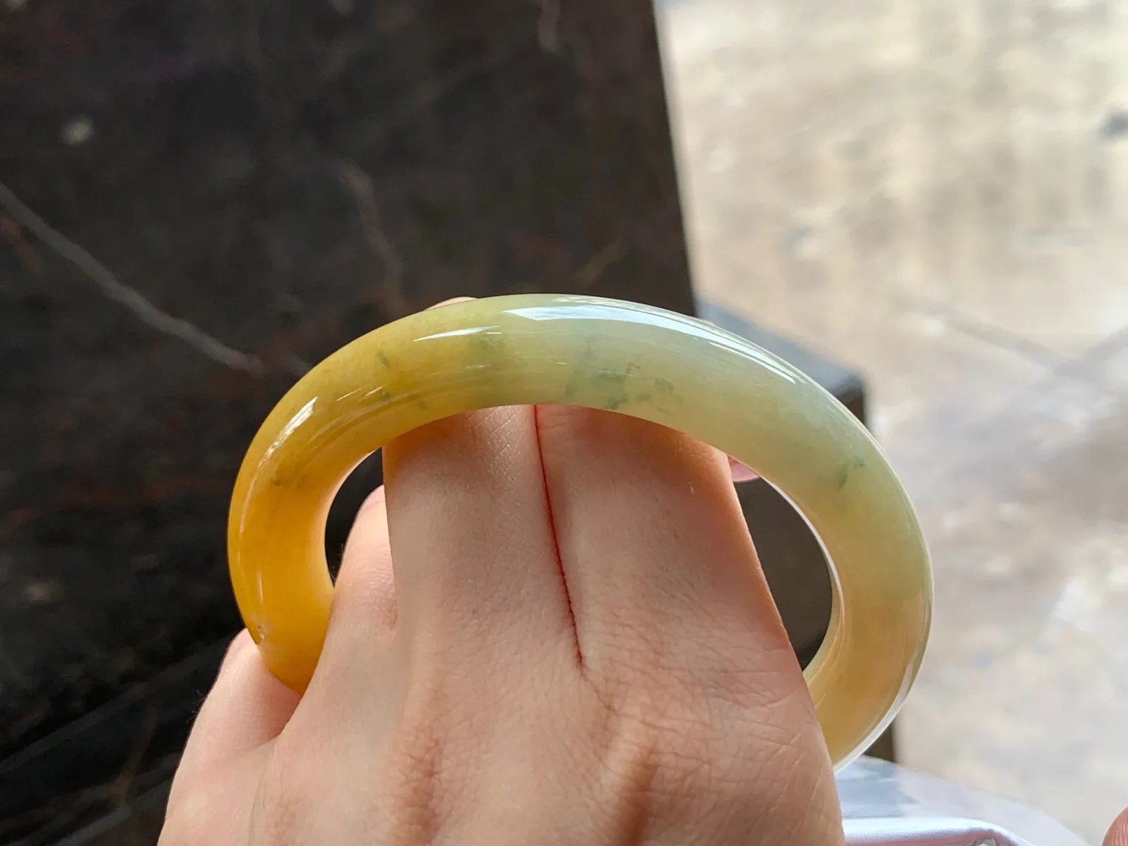 黄翡福镯
57/11.2/10.5mm