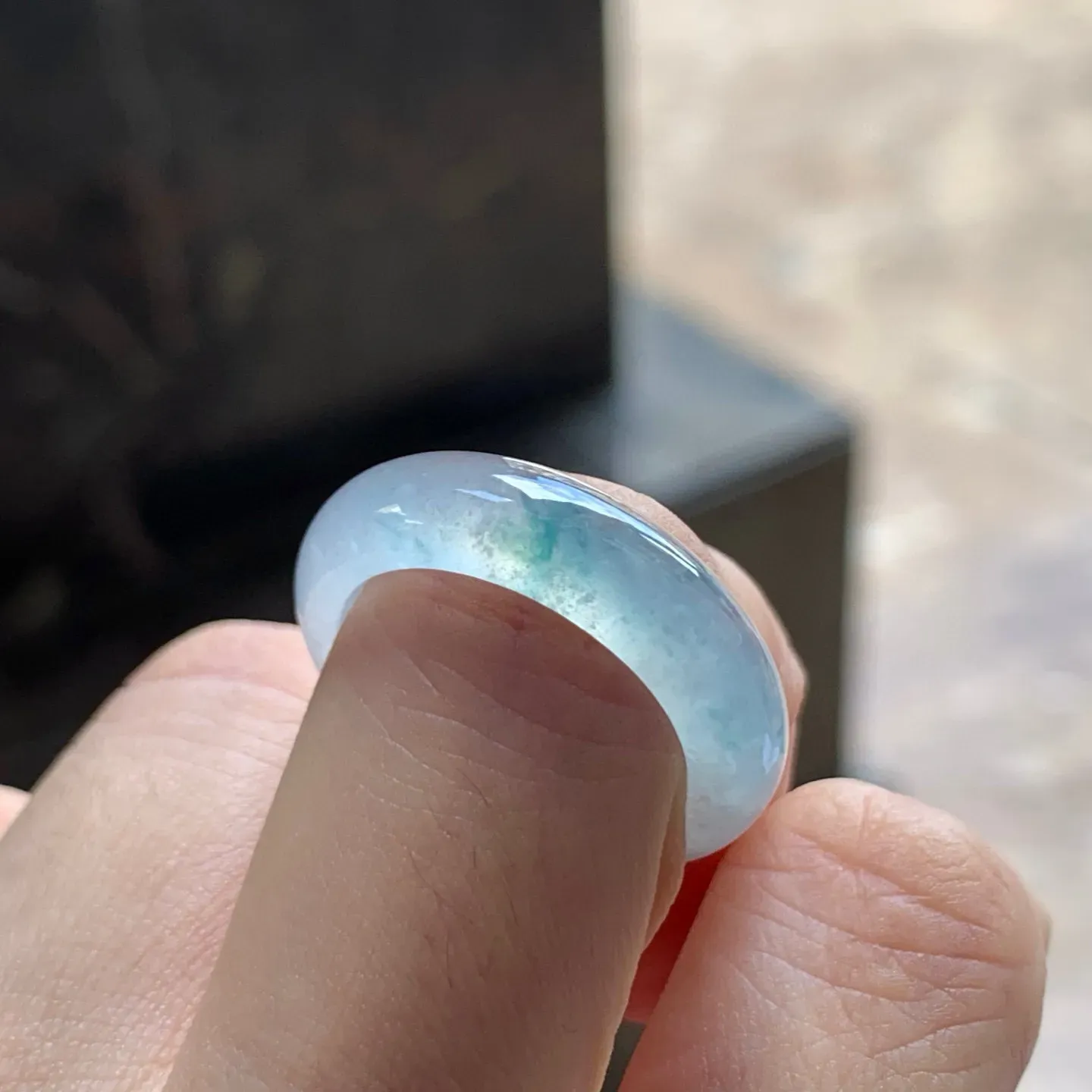 冰种飘花指环