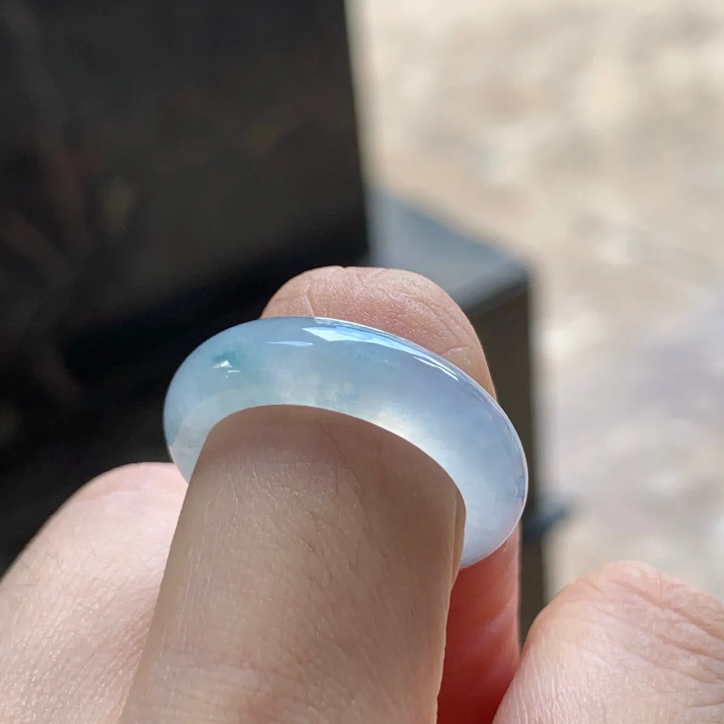 冰种飘花指环