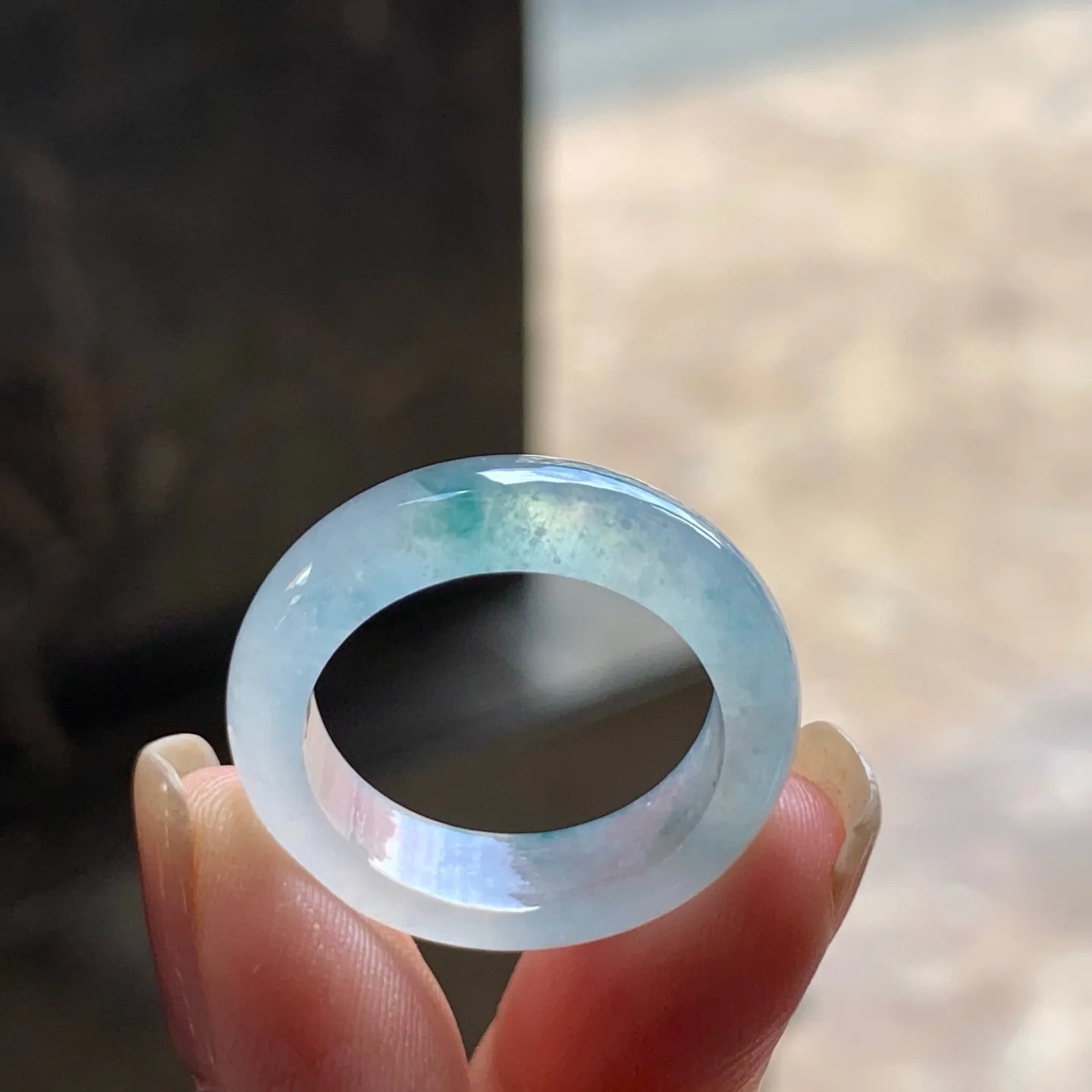 冰种飘花指环