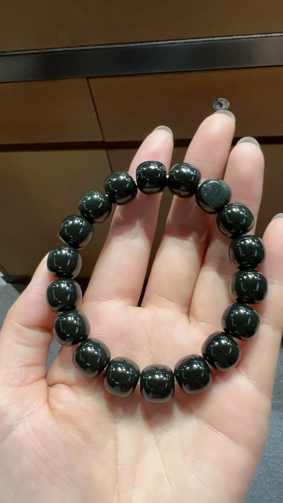 籽料｜黑青｜老型珠手串