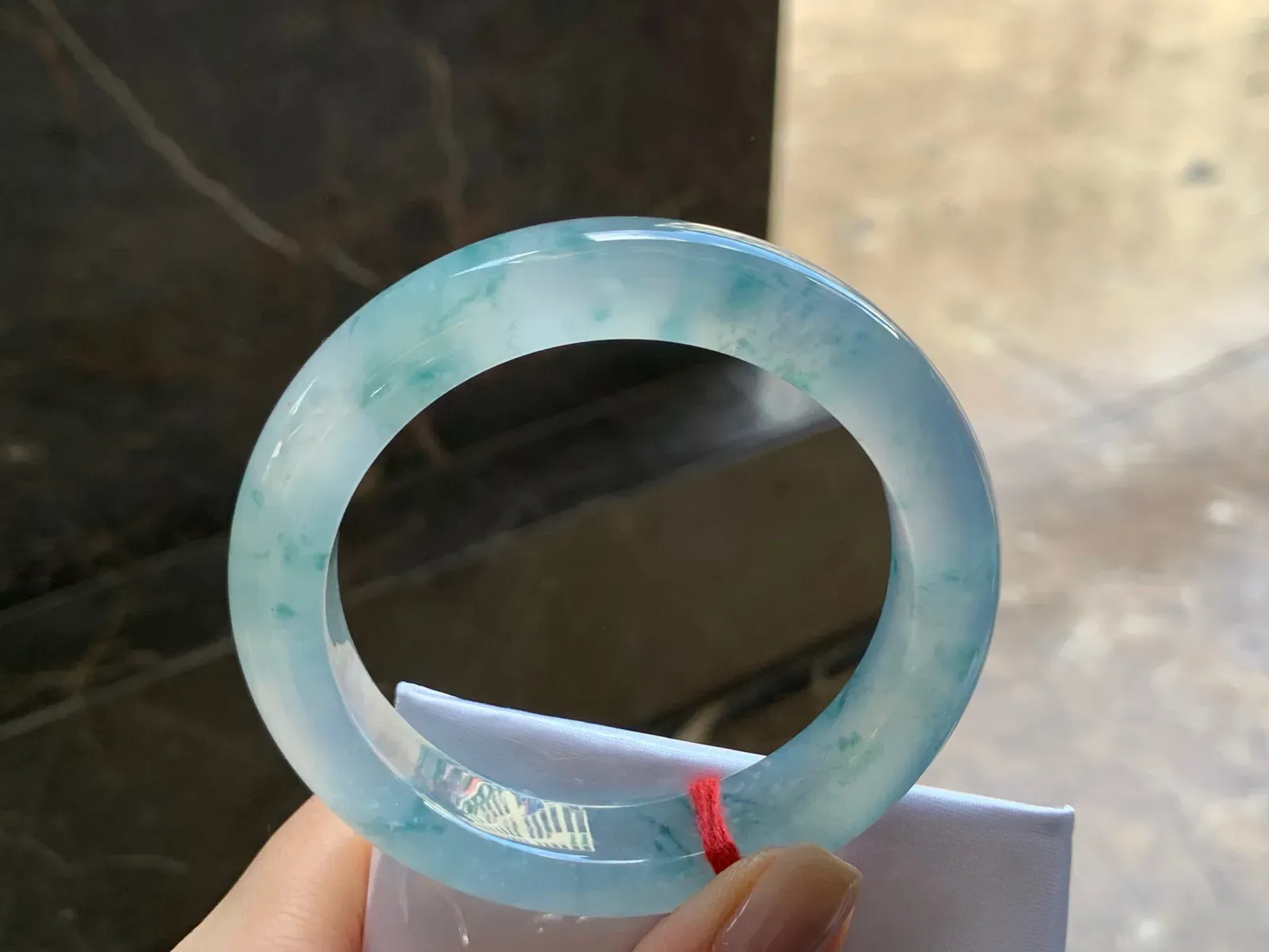 冰种飘花手镯
种好水足 56/11.6/9.6mm