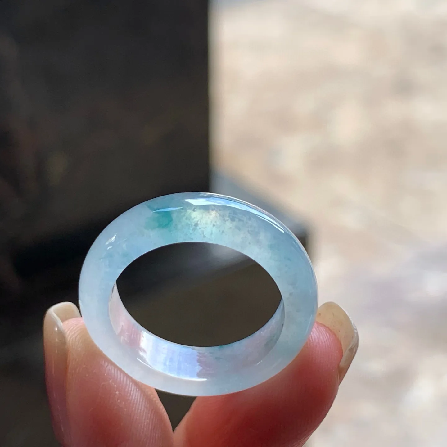 冰种飘花指环