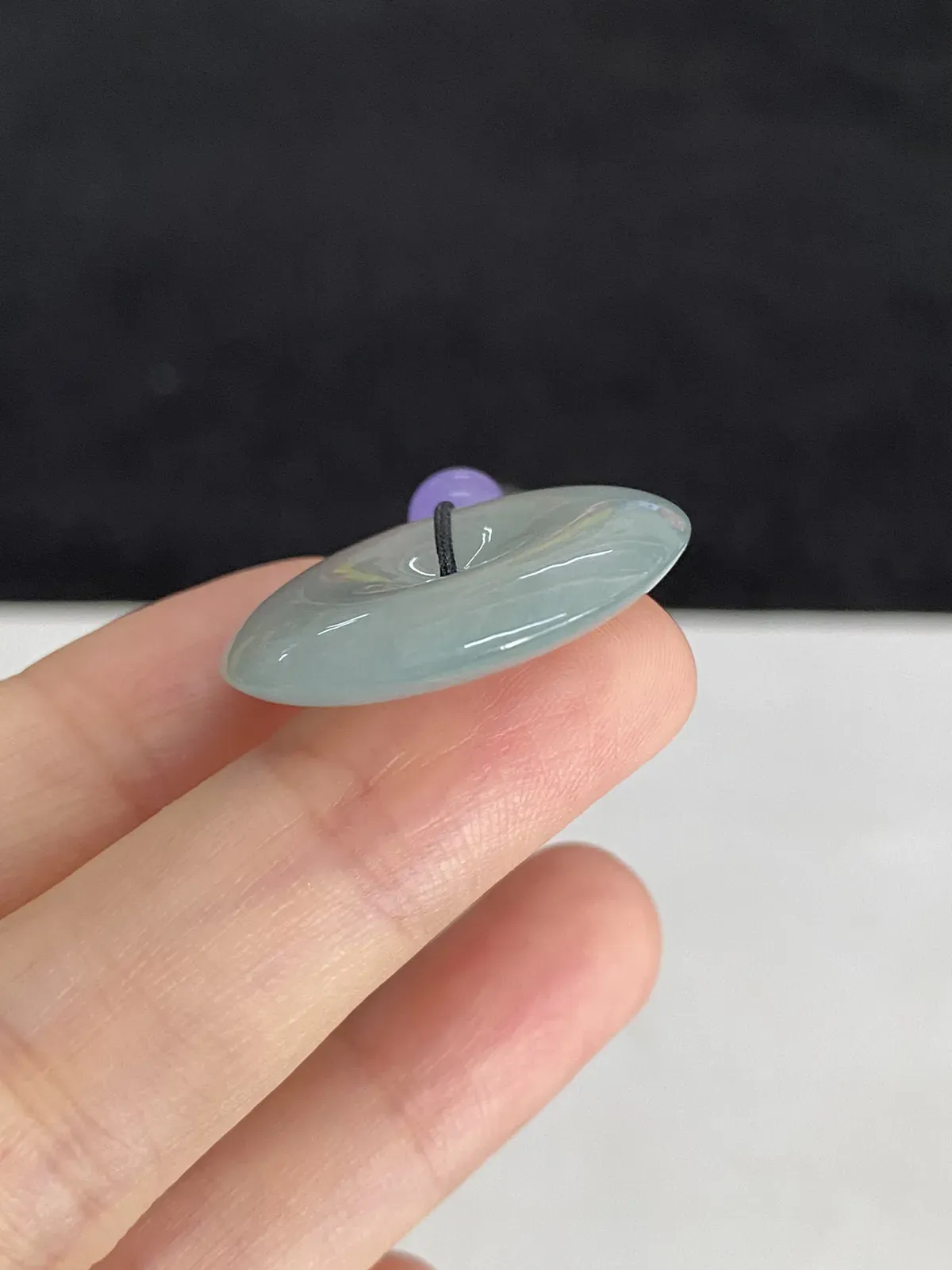 翡翠平安扣，配珠未测